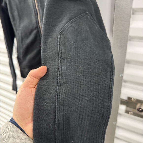 American Giant Full Zip Up Black Womens Medium Utility USA Made Cotton Jacket - Picture 6 of 7